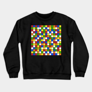 Colored Cubes Pattern Crewneck Sweatshirt